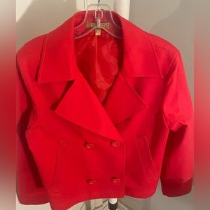 NWOT Red Ellen Tracy jacket double breasted size M...